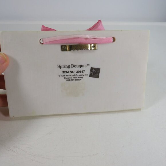 Roses & Picket Fence Plaque Spring Bouquet 20667 Russ Berrie - Picture 11 of 11